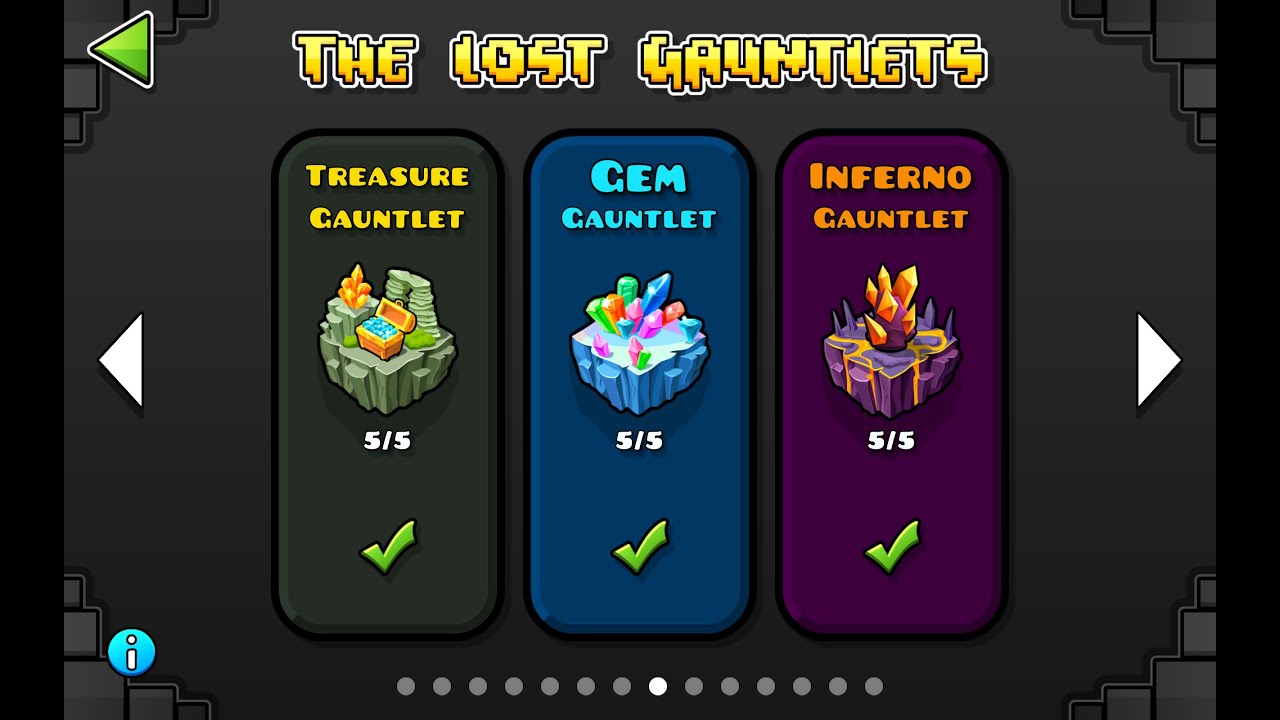 gauntlet gem geometry dash all coins