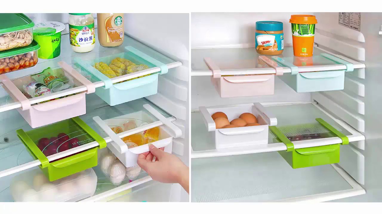 Dowoa clamp drawer fridge freezer Multifunction organizer for refrigerator with pull-out drawers for vegetable compartment refrigerated compartment 