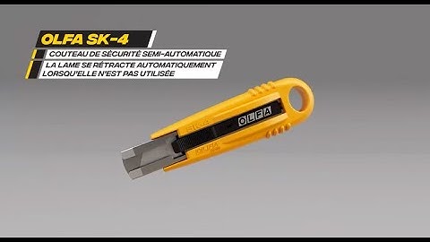 OLFA SK-4 Semi-Automatic Self-Retracting Safety Knife (FRENCH VERSION)