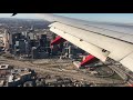 Excellent aerial view of downtown Dallas - landing at Dallas Love Field - Southwest Airlines