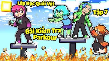 Lớp Học Quái Vật Tập 7 : HIHA ENDERMAN VÀ BÀI KIỂM TRA HỌC KÌ*BÀI KIỂM TRA PARKOUR 👿👹