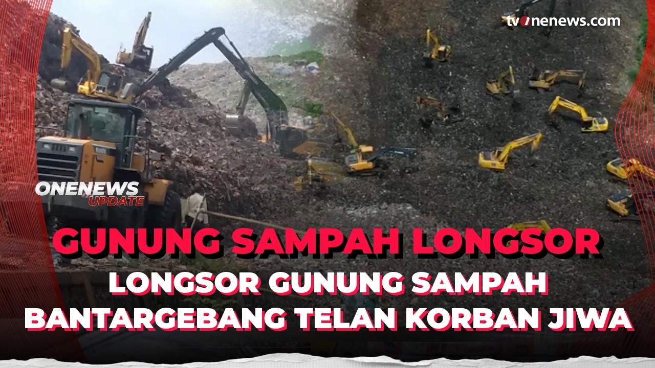 Gunung Sampah Bantargebang Longsor: 4 Orang Meninggal, 5 Orang Hilang | OneNews Update