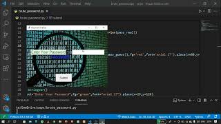 Password Cracker Brute Force Method Using Python and Tkinter |Brute Force| |Password Hacking|