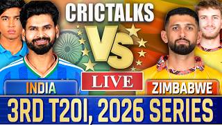 Live: India Vs Zimbabwe, 3rd T20I, 2026 Series | Live Match Today Score Commentary | CricTalks