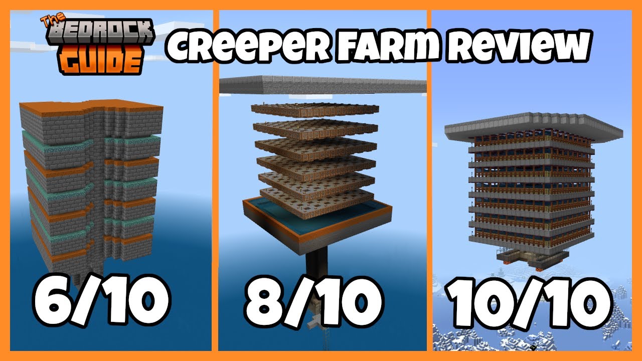 Minecraft Bedrock Creeper Farm 1.19 - Review