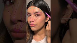How to shape brows according to your face 🤩Eyebrow mapping hack #makeup #makeuptutorial #eyebrows