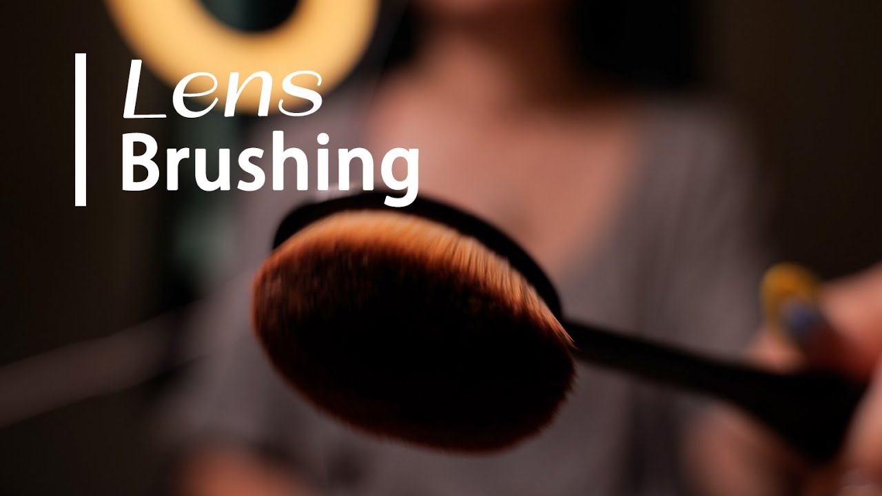 ASMR | Brushing Your Face (Actual Lens Touching) | Makeup brushes | No Talking