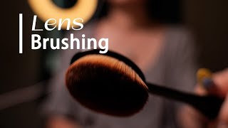 ASMR | Brushing Your Face (Actual Lens Touching) | Makeup brushes | No Talking
