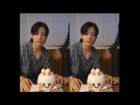 [Jungkook's birthday LIVE🔴] // bunny 🐰 cake// Jin wishes jk happy birthday during live#jungkook #bts