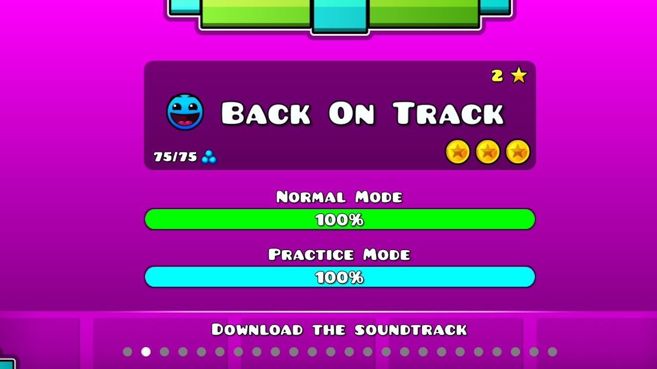 Back On Track al 100% con las 3 coins en celular  Geometry Dash
