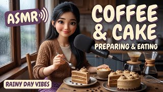 Cozy Rainy Day ASMR 🌧️ | Baking a Soft Vanilla Cake & Brewing Fresh Coffee ☕ screenshot 3