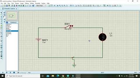 how to use switch with lamp in proteus | simulation of lamp with switch in proteus