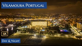 Vilamoura Portugal Day & Night aerial video