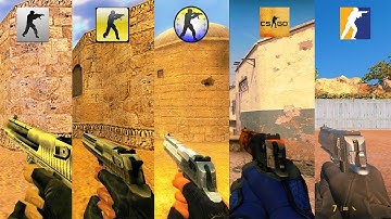 Desert Eagle - CS 1.6,CS Zero ,CS source, CS:GO, CS 2 - Details Comparison
