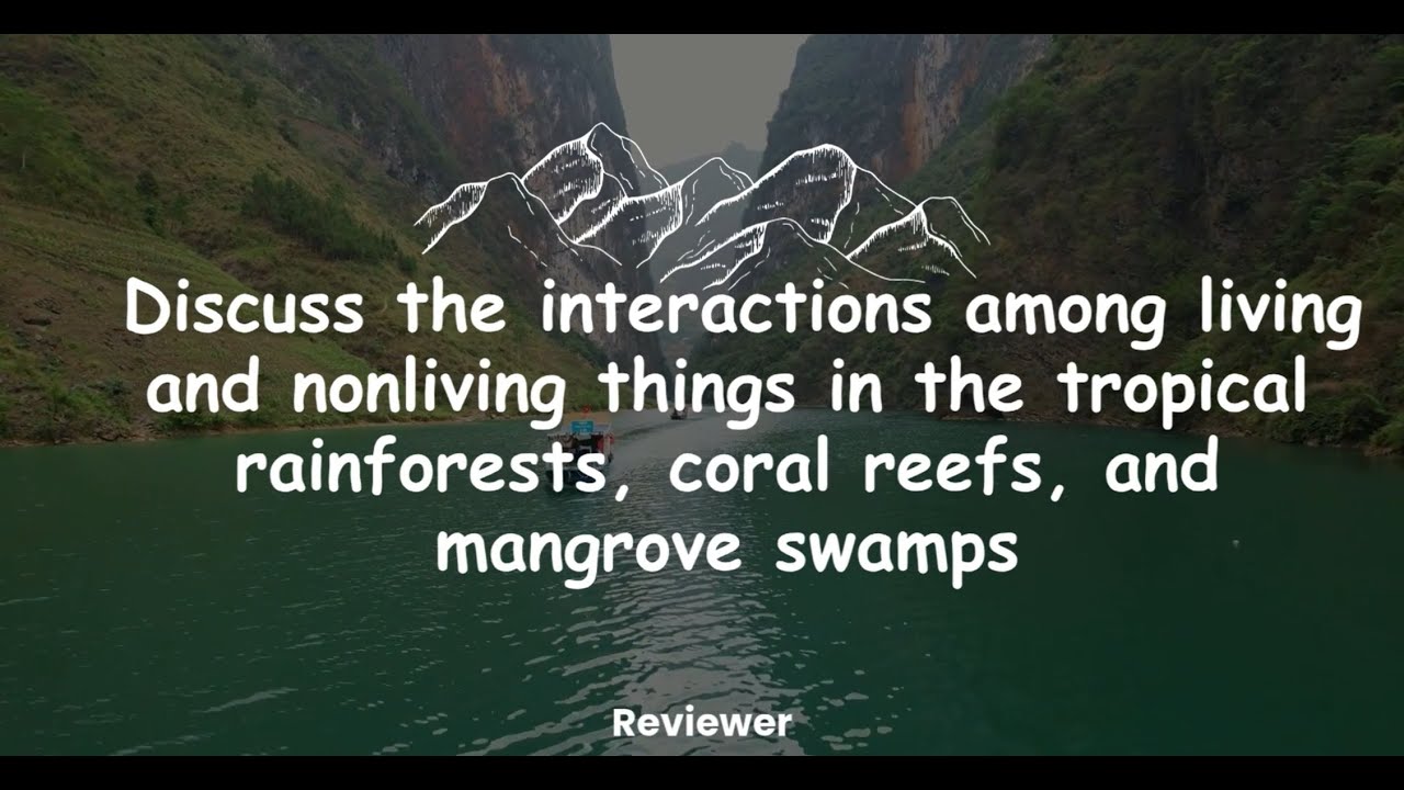 Discuss the interactions among living things and nonliving things in ...