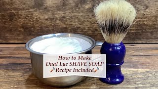 How to Make Super Thick Lathering Dual Lye  SHAVING SOAP w/ Recipe & Tutorial | Ellen Ruth Soap