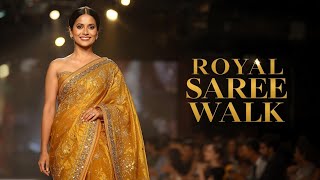 Royal Saree Walk 2026 Den Designer Saree Fashion Show Luxury Ramp Walk Model Show