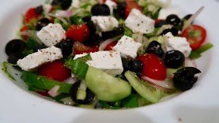 طريقة عمل السلطة اليونانية how to make Greek salad