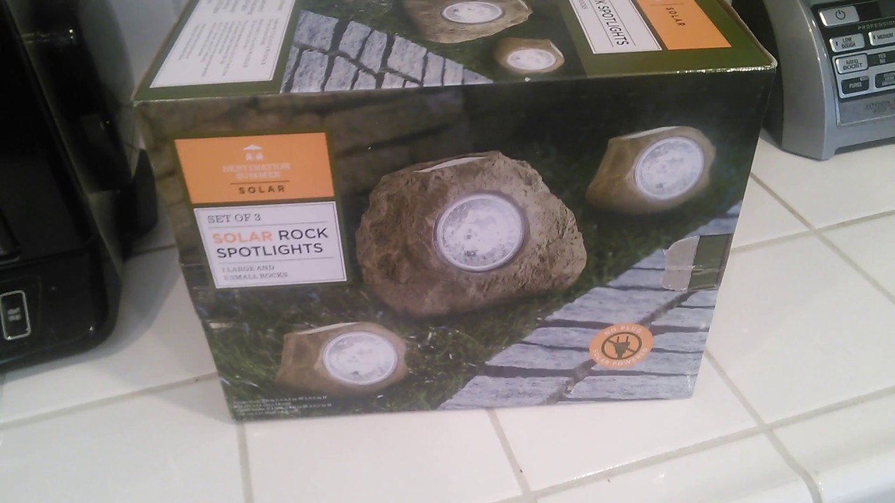 solar rock lights b and q