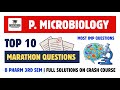 Microbiology | Top 10 Marathon Questions | Microbiology 3rd semester | Carewell Pharma