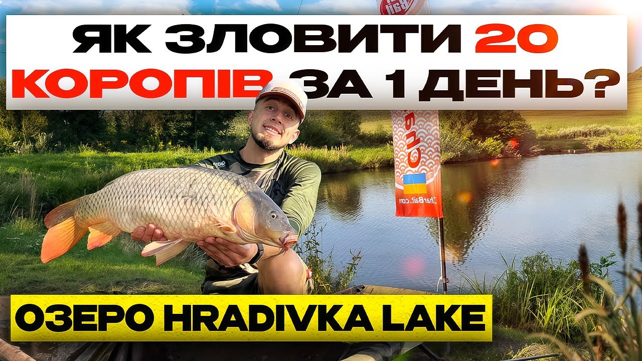 Як зловити 20 коропів за день на Озері Hradivka Lake