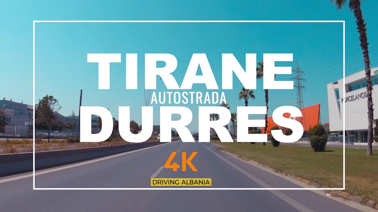 TIRANE - DURRES  🇦🇱 DRIVING REAL-TIME【4K】AUTOSTRADA (Duke Udhetuar me Makine) TIRANË - DURRËS