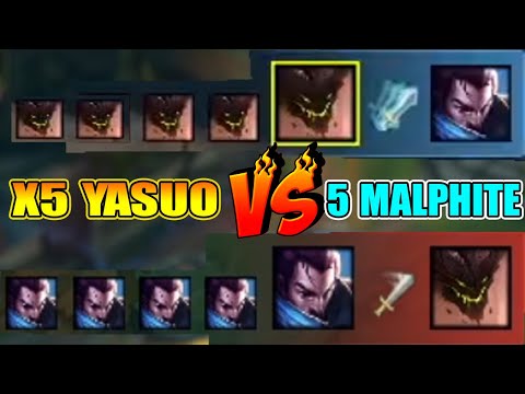Video 5 MALPHITE VS 5 YASUO TẠI CHẾ ĐỘ ONE FOR ALL 2022! - youtube