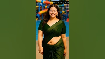 Traditional Look , Modern Teach -AI-Powered EleganCe Unveiled 💚✨#sareelook