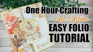 EASY Folio Tutorial | One Hour Craft Series 🍁 Fall edition #rosakellyonehourcrafting