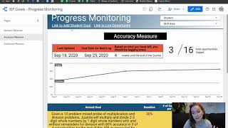 8817 IEP Goal Progress Monitoring Tracker