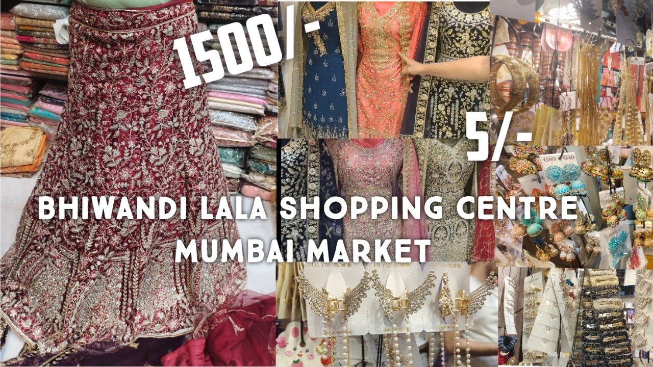 Bhiwandi Lala shopping centre | sabse sasta Dress material and Bridal lehenga | Burqa, Jewellery