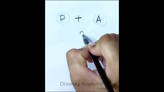 P + A Love ❤️ Art Sketch #loveart #wordart #creative #drawing #shorts #art #howtodraw