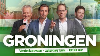 LIVE: Thierry, Gideon, Pepijn en Ralf met de Vredeskaravaan in Groningen!