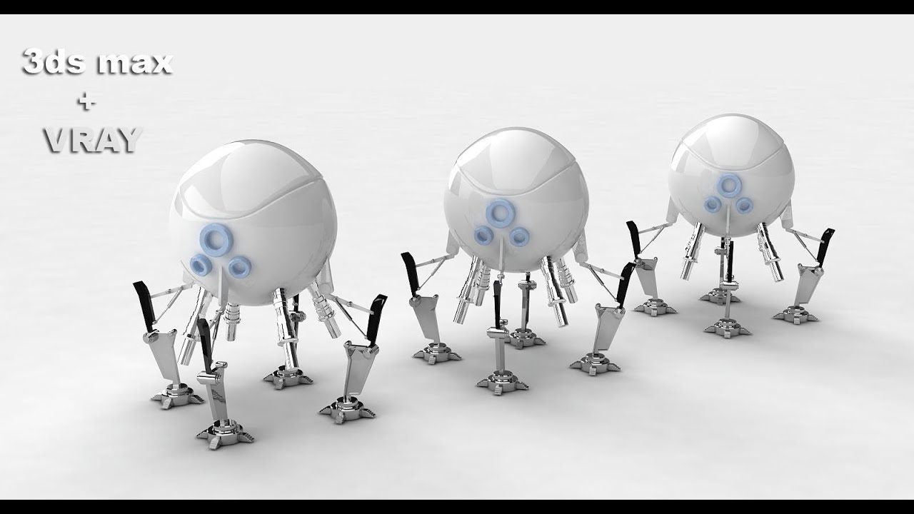 Robot modeling in 3ds max - YouTube