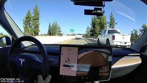 Tesla Navigation On Autopilot:  Cut Off Pickup Truck