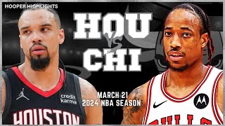 Chicago Bulls vs Houston Rockets Full Game Highlights | Mar 21 | 2024 NBA Season