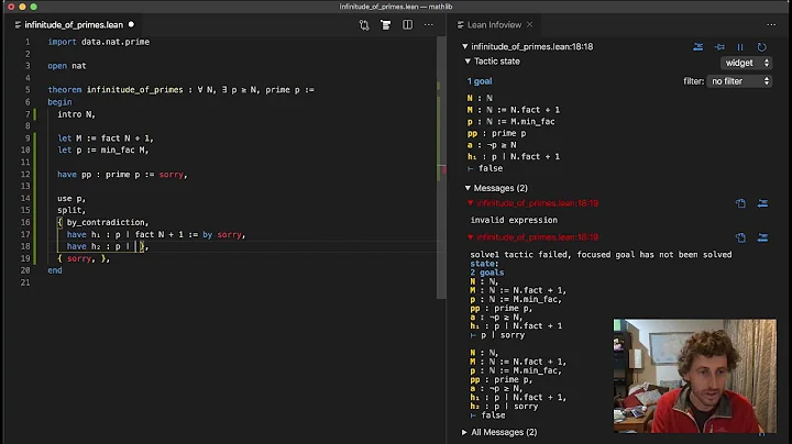 Infinitude of primes --- a Lean theorem prover demo