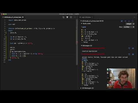 Infinitude of primes --- a Lean theorem prover demo