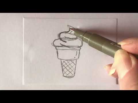 ▶️💕 DRAW-ALONG SKETCH & INK Ice Cream Doodle FULL VIDEO | How To Draw An Ice Cream | Doodle Art