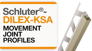 How to install a movement joint in tile: Schluter®-DILEX-KSA