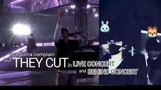 Taekook getting Cut,at Live concert until Behind Concert (japan)