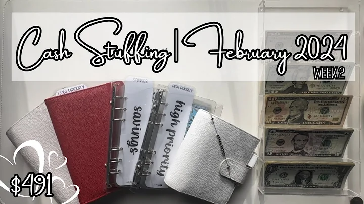 Cash stuffing | $491 | Feb 2024 week 2 | sinking funds | savings challenges
