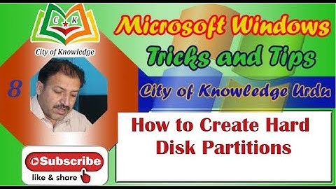 Class 8. How to Create Hard Disk Partitions In Microsoft Windows