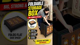 Foldable Storage Box – Organize Your Home in Seconds#shorts