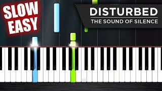 Disturbed - The Sound Of Silence - SLOW EASY Piano Tutorial by PlutaX chords