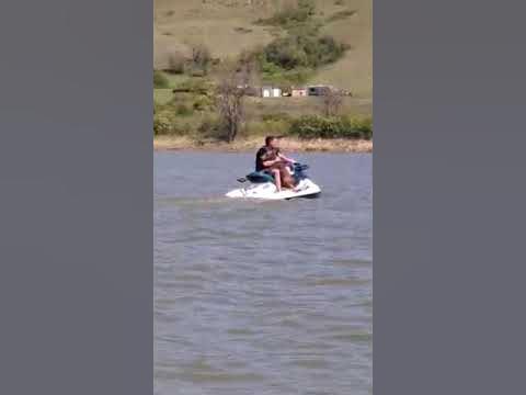 saving a drowning moose on seadoo with family - YouTube