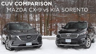 Suv Comparison 2019 Mazda Cx 9 Vs 2019 Kia Sorento Driving Ca Youtube