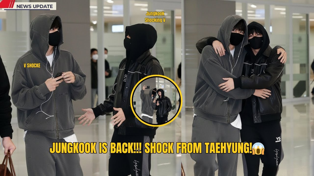 Чонгук приземлился в Корее… Но неожиданный шаг Тэхёна шокировал всех в Инчоне!