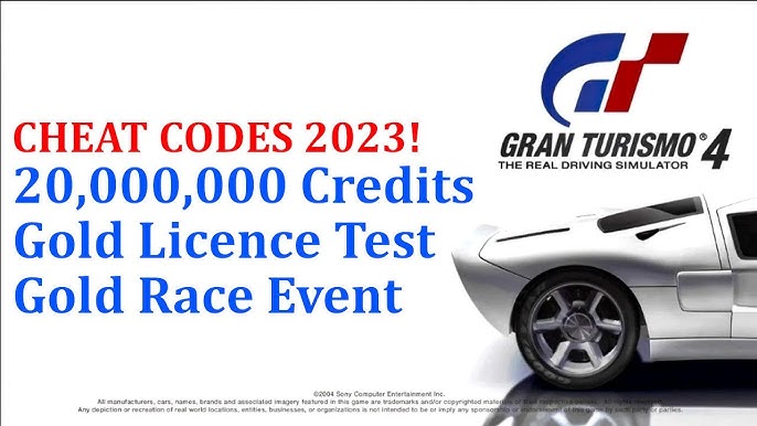 Gran Turismo 4 new cheat codes at the end of the video. Part 1