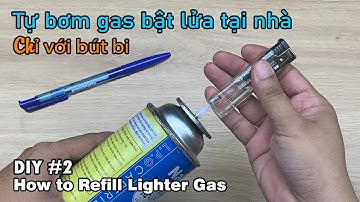 Bơm gas cho bật lửa, quẹt gas tại nhà chỉ với 1 bút bi #2